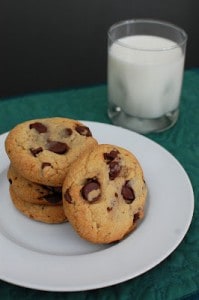 Browned Butter Chream Cheese Choc Chip Cookies
