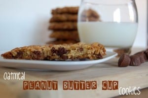 Oatmeal Peanut Butter Cup Cookies