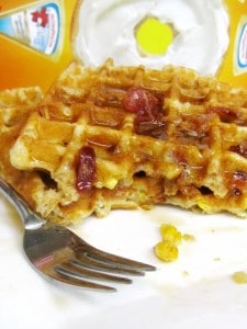 Garden Vegetable Cream Cheese, Corn, and Bacon Waffles 2
