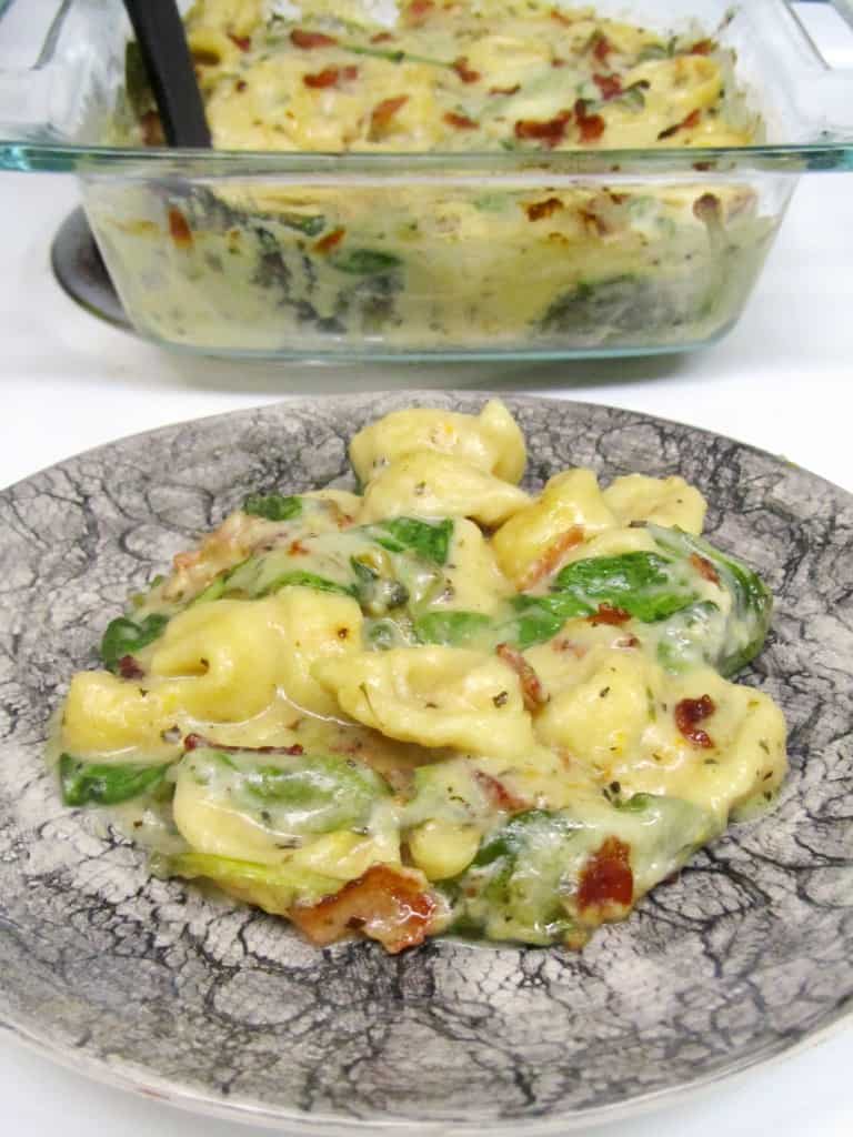 Tortellini Spinach Bake in Creamy Meyer Lemon Sauce The Spiffy Cookie