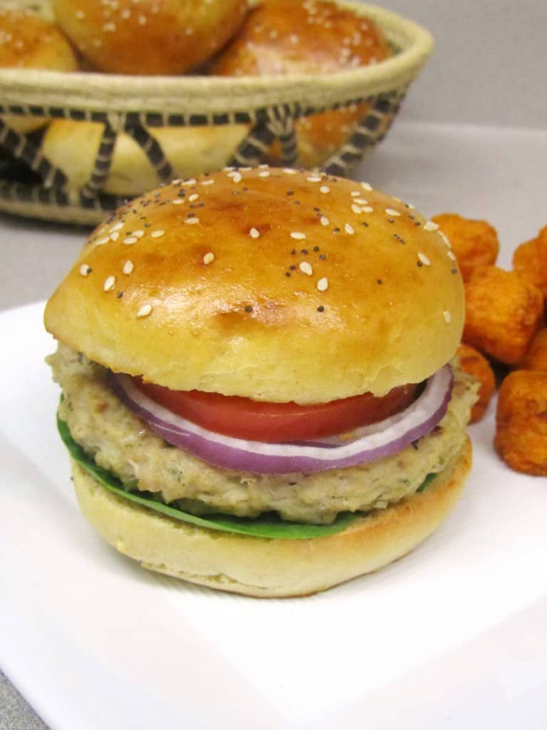 Chicken Burgers with GarlicRosemary Greek Yogurt The Spiffy Cookie