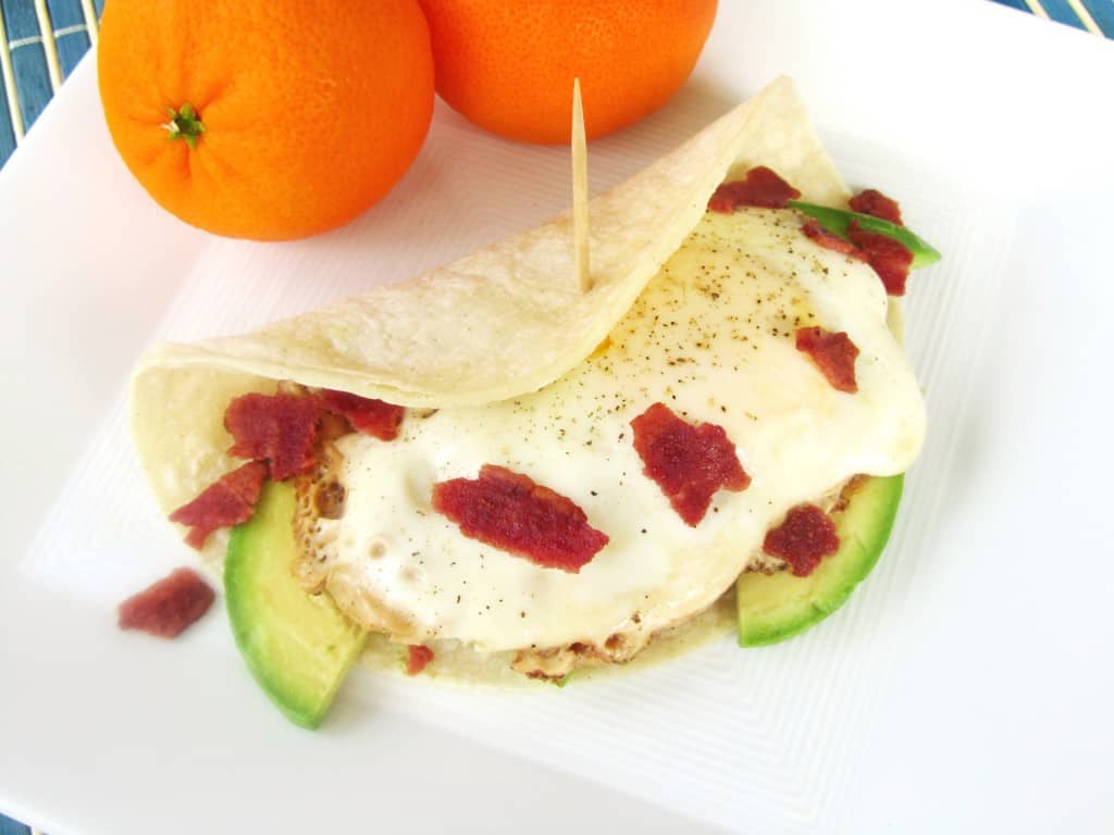 Bacon, Egg and Avocado Taco The Spiffy Cookie