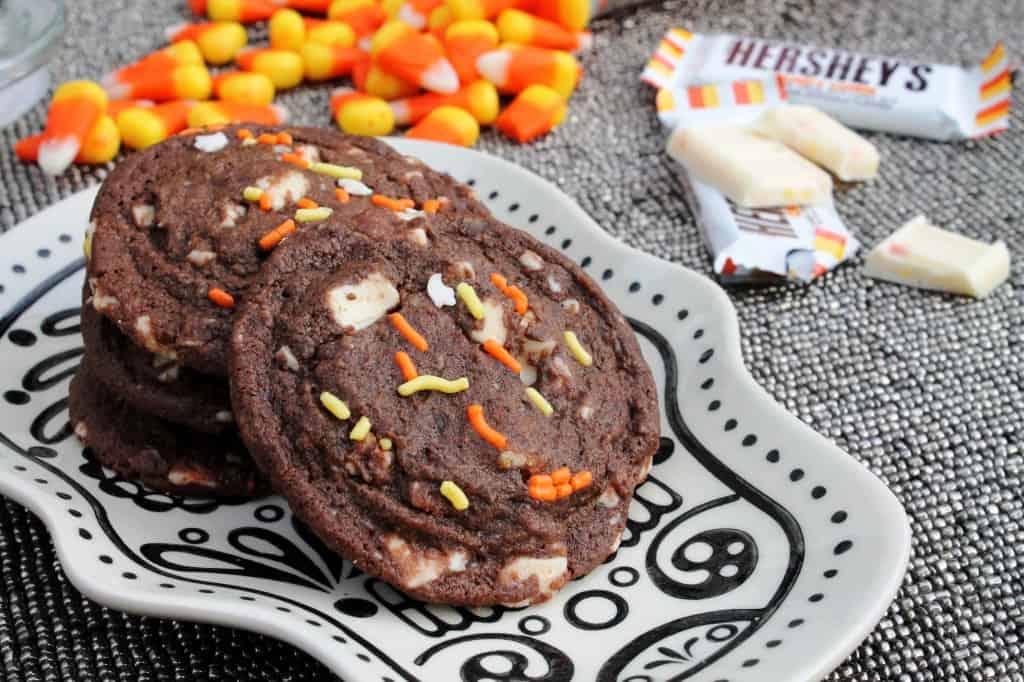 Chocolate Candy Corn & Creme Cookies The Spiffy Cookie