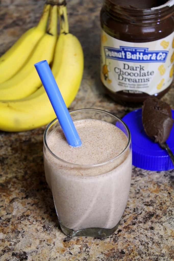 Dark Chocolate Peanut Butter Banana Smoothie The Spiffy Cookie