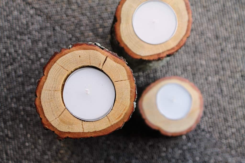 DIY Wood Candle Holders The Spiffy Cookie