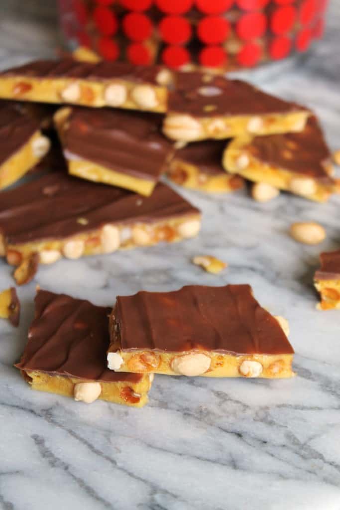 Chocolate Covered Peanut Brittle The Spiffy Cookie