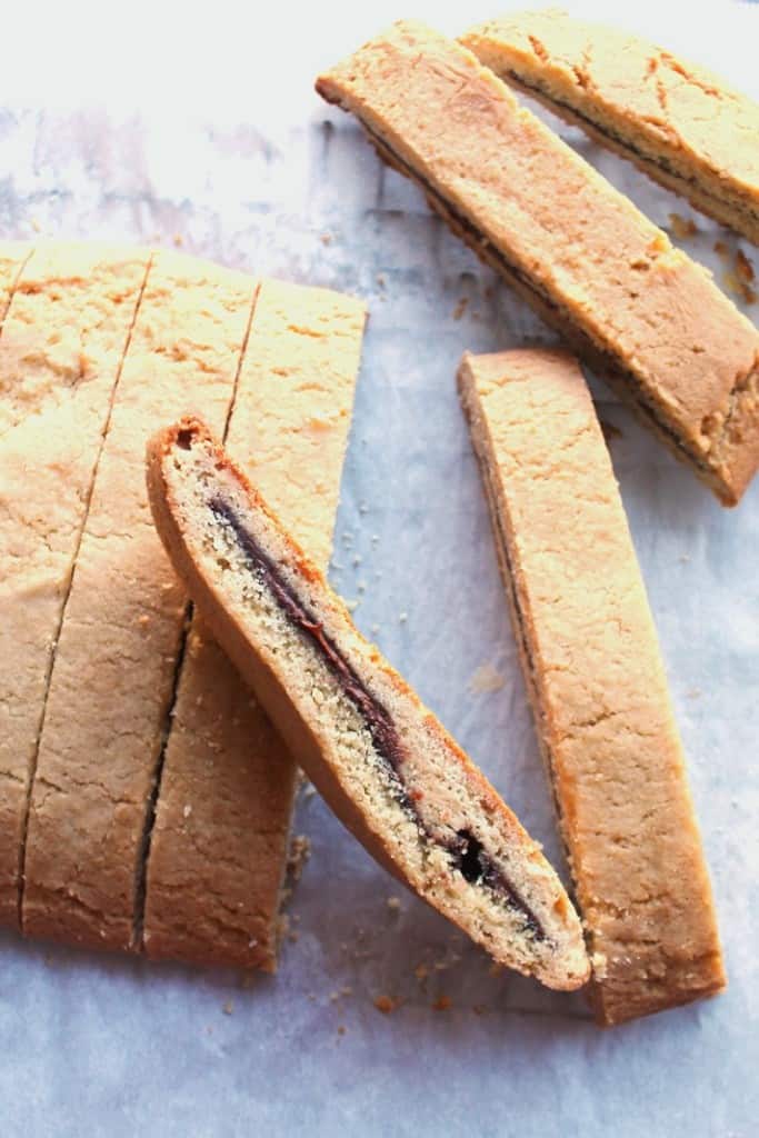 Nutella Stuffed Biscotti The Spiffy Cookie