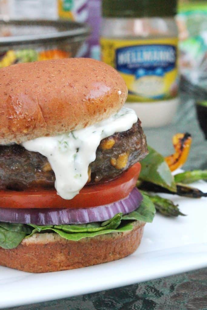 Bacon Cheddar Burger with Jalapeno Aioli The Spiffy Cookie