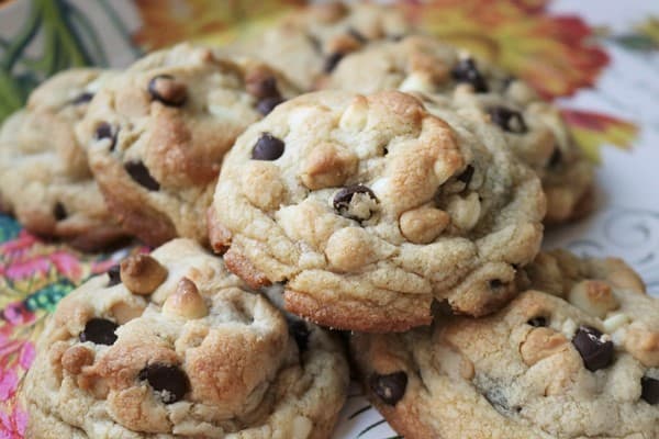 Big Fat Chewy Multichip Cookies #chewycookie #whitechocolate