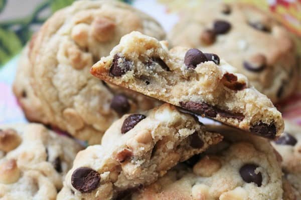 Big Fat Chewy Multichip Cookies #crosssection #holidaybaking