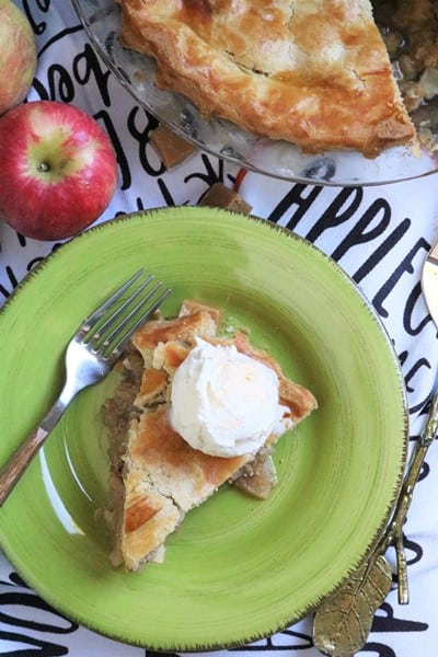 Caramel Apple Pie a la mode #alamode #wap