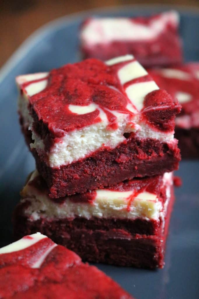 Red Velvet Cream Cheese Swirl Brownies.