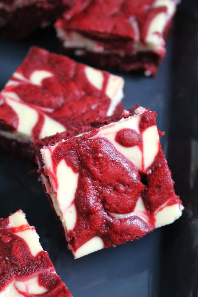 Red Velvet Swirl Brownies.