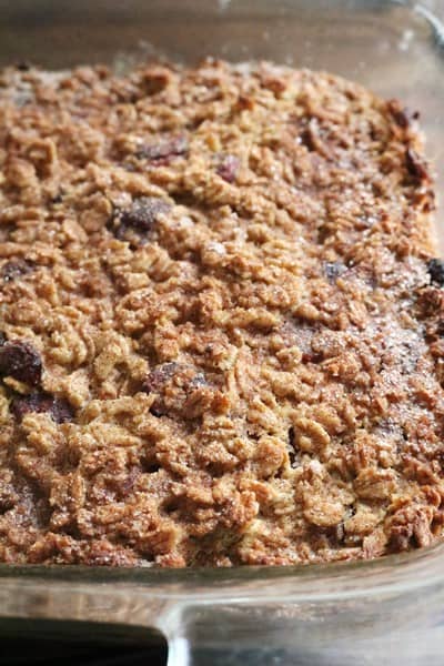 Overnight Baked Oatmeal #breakfast