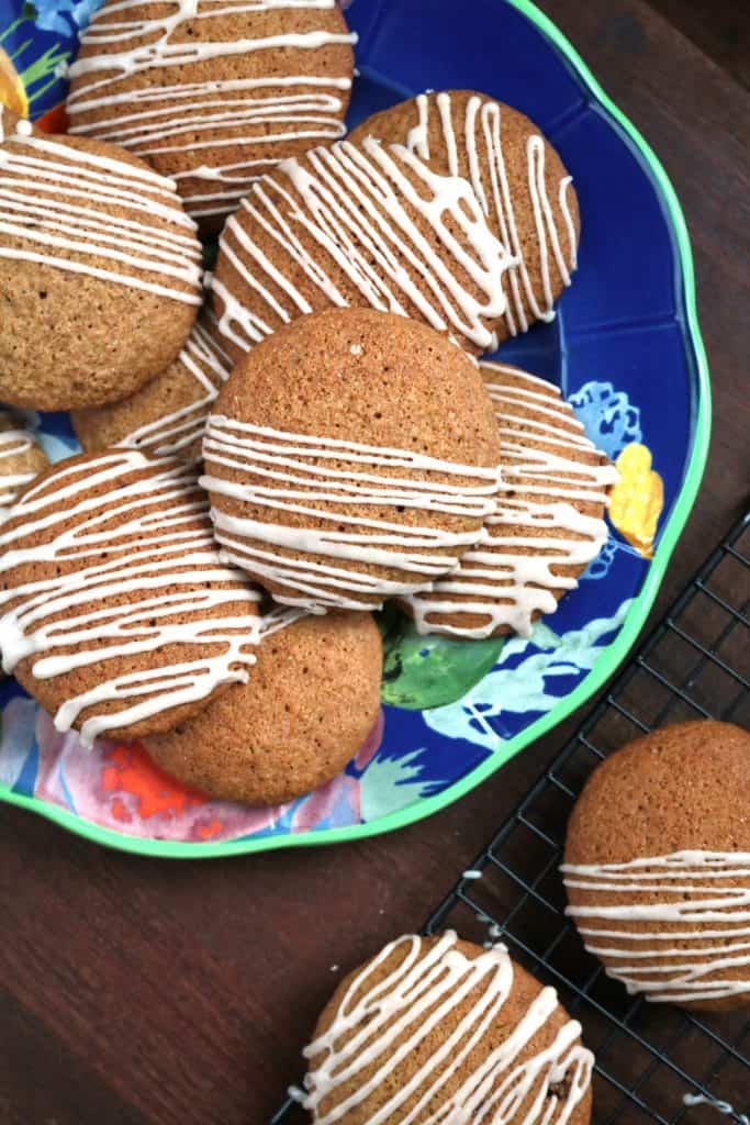 Iced Spiced Applesauce Cookies.