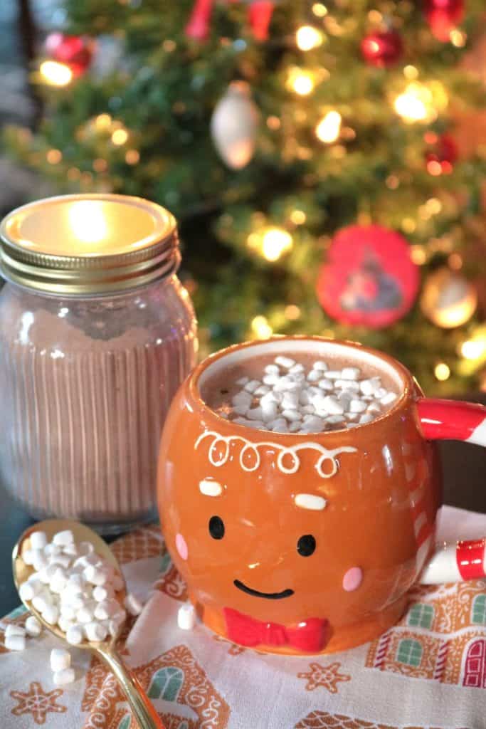 Homemade Hot Cocoa Mix in a mug.