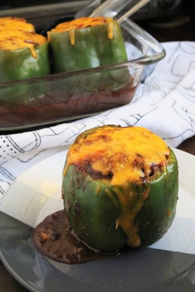 Stuffed Green Bell Pepper #dinnerideas