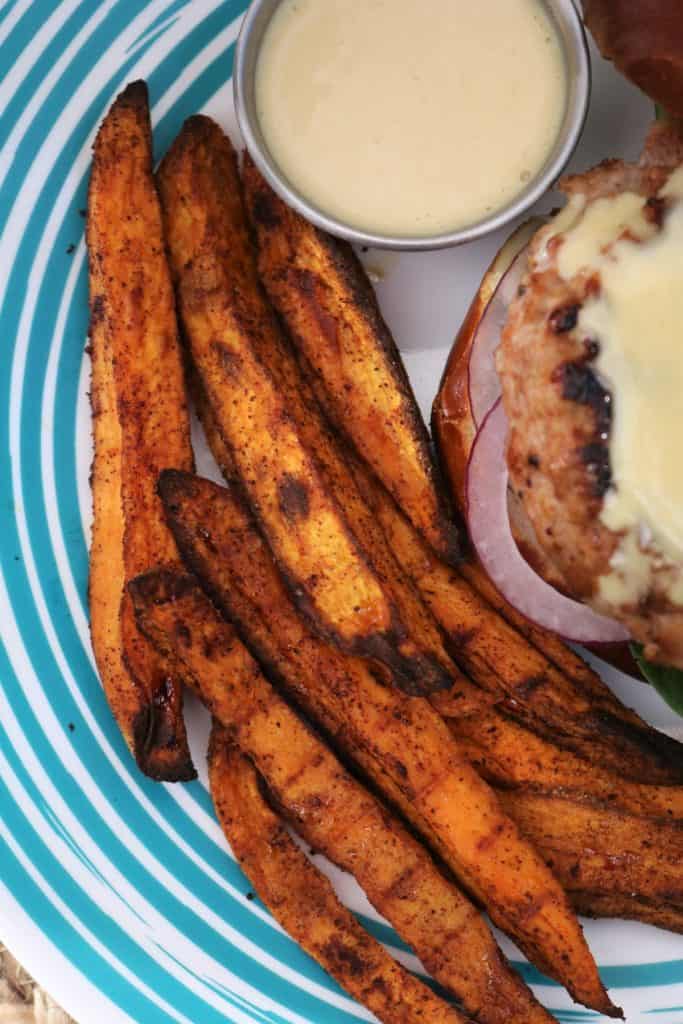 Baked Sweet Potato Fries with Dijonnaise.