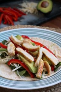 Caramelized Honey Mustard Chicken Wrap Filling.
