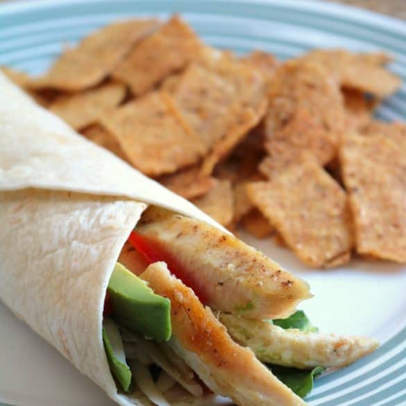 Caramelized Honey Mustard Chicken Wraps.