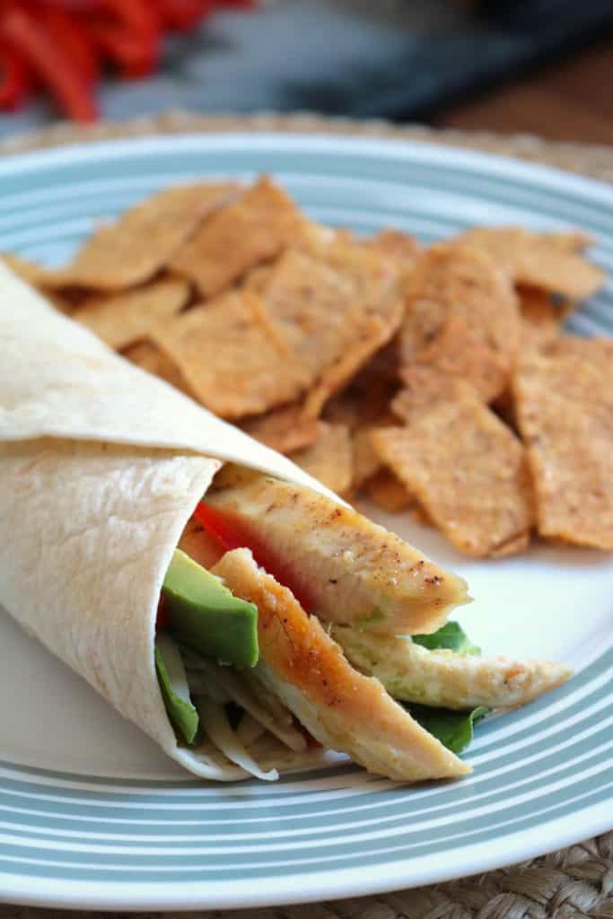 Caramelized Honey Mustard Chicken Wraps.