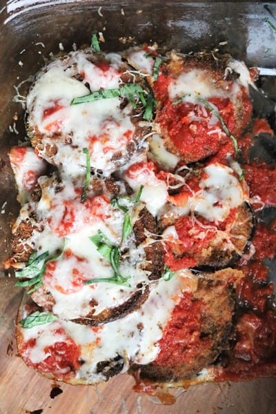 Eggplant Parmesan Casserole #eggplant #ovenfried