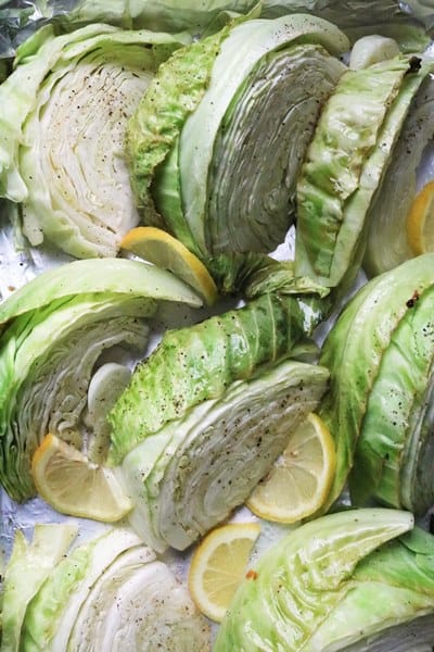 Roasted Cabbage with Lemon