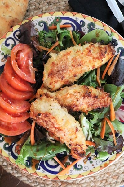 Coconut Chicken Salad with Apricot Honey Mustard Vinaigrette