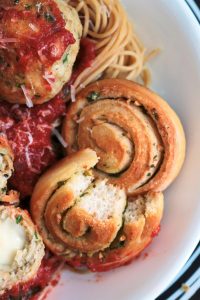 Garlic Rolls inside.