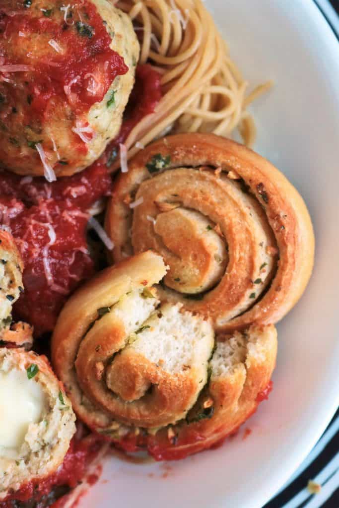 Garlic Rolls inside.