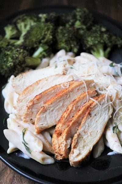 Lighter Cajun Chicken Alfredo #lighter #thespiffycookie