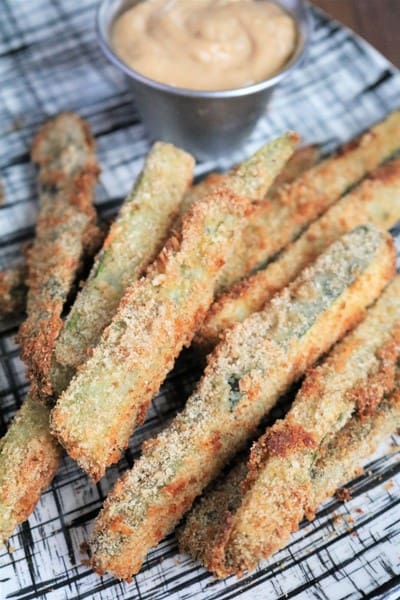 Baked Zucchini Fries #ovenfried