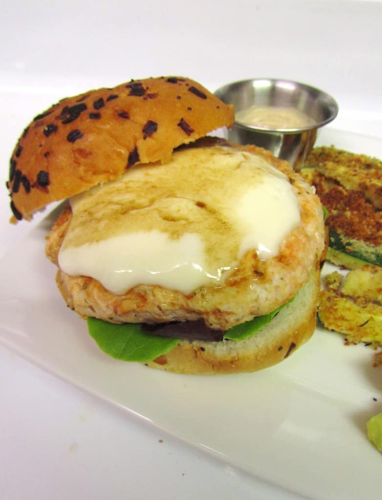 Goat Cheese Tomato Basil Chicken Burger