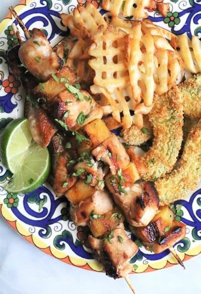 Huey's Copycat Pineapple Chicken Kabobs