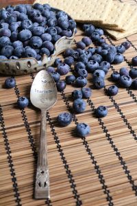 "Be Fearless" Spoon with Blueberries