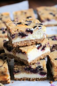 Blueberry Blondie Cheesecake Bars