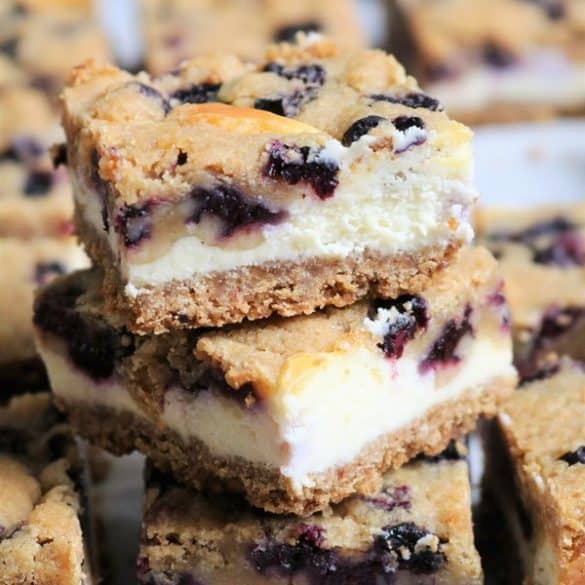 Blueberry Blondie Cheesecake Bars