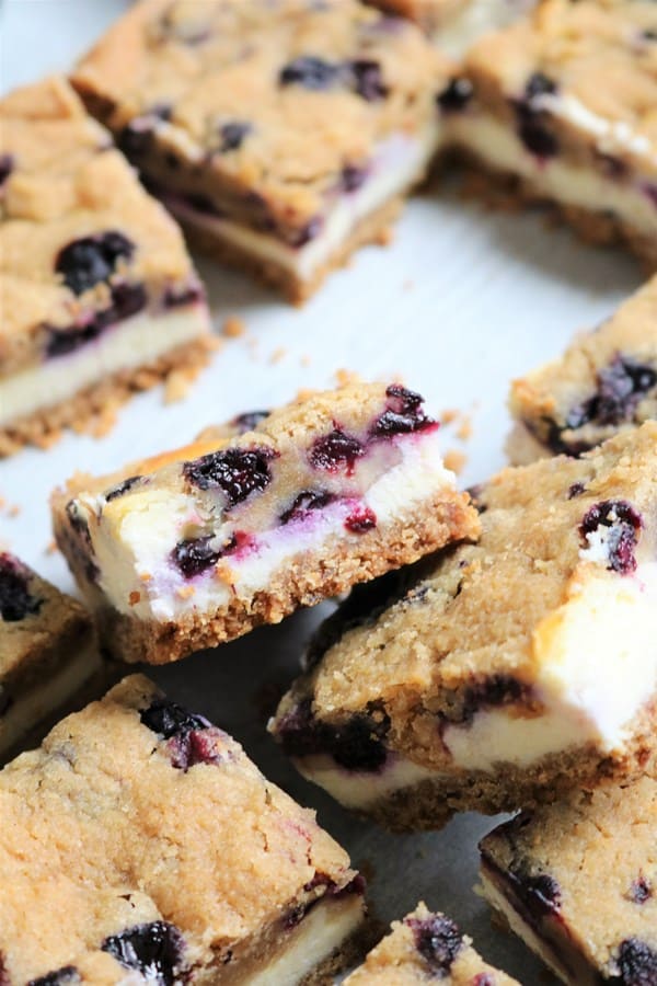 Blondie Blueberry Cheesecake Bars