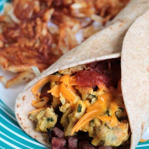 Single Serving Breakfast Burrito.