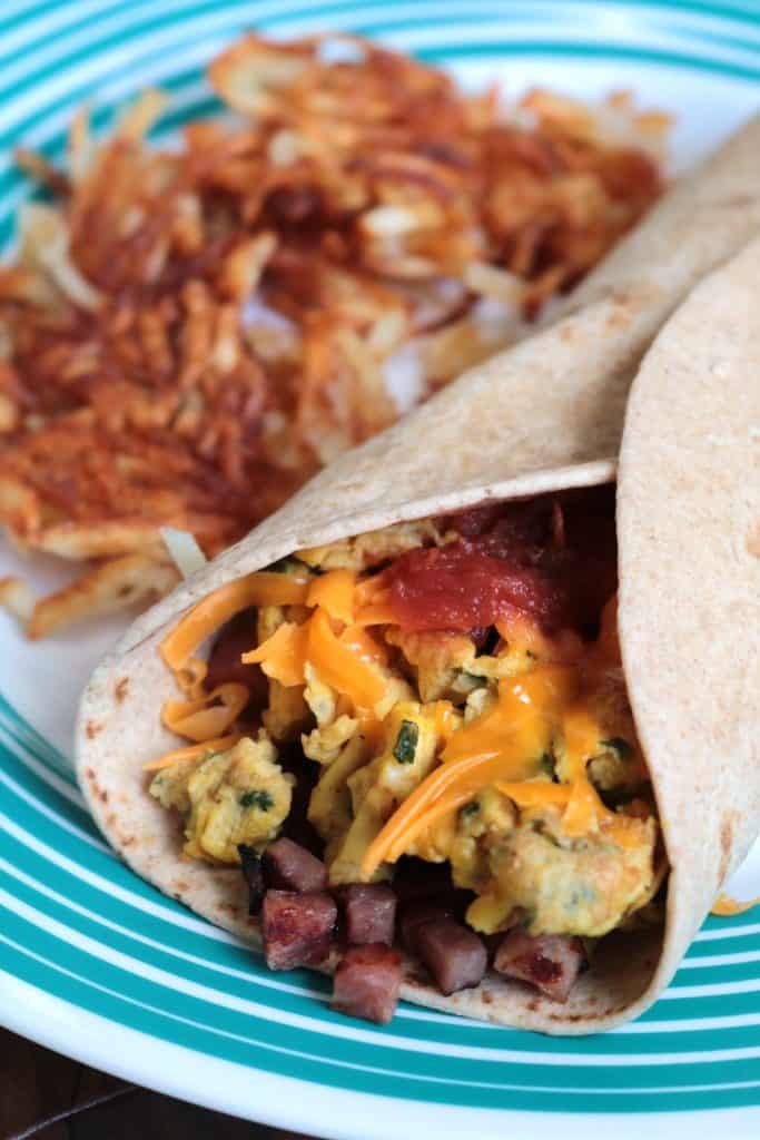 Single Serving Breakfast Burrito.