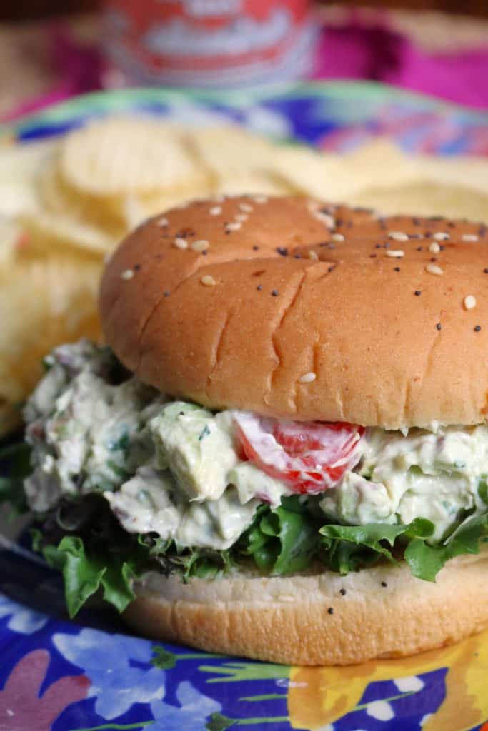 Guacamole Chicken Salad Sandwich.