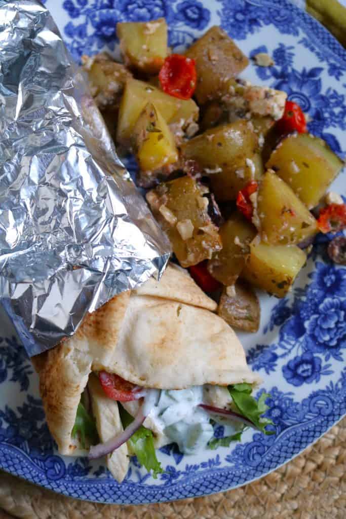Homemade Chicken Gyros.