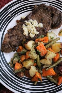Roasted Garlic Potato Salad with Green Beans