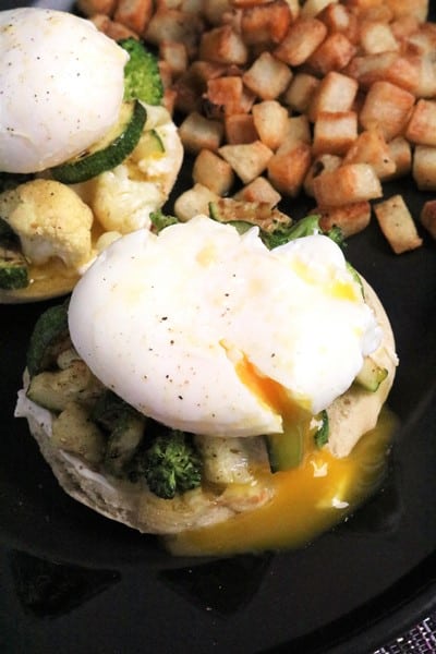 Veggie Eggs Benedict with Bearnaise Sauce
