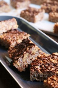 Reese's Peanut Butter Cup Rice Krispies Treats.