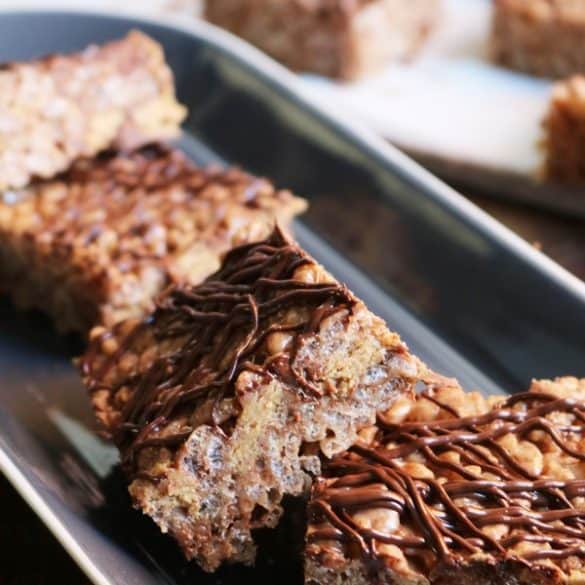Reese's Peanut Butter Cup Rice Krispies Treats.