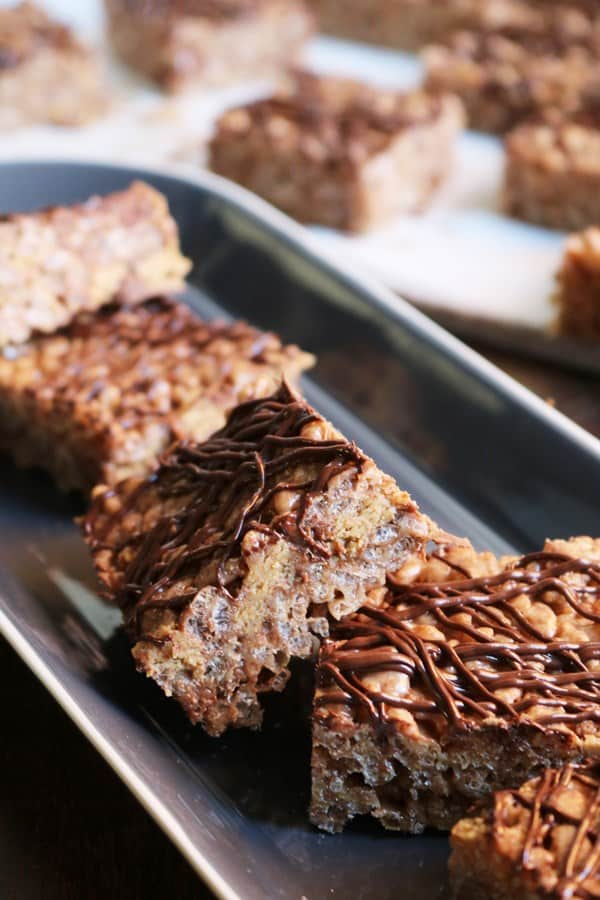Reese's Peanut Butter Cup Rice Krispies Treats.