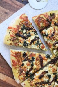 Feta, Spinach, Sun-Dried Tomato and Pine Nut Pizza 2