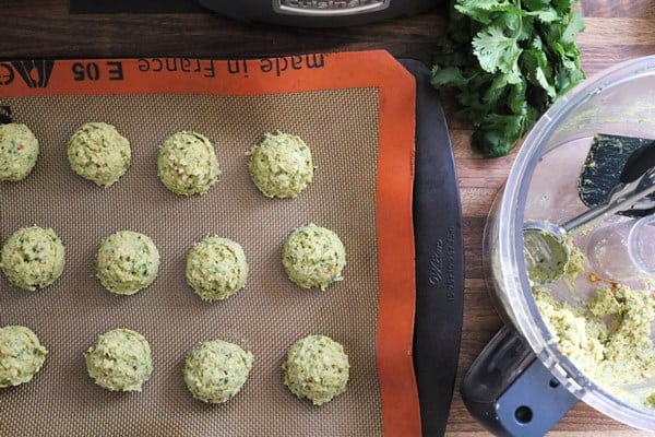 Homemade Baked Falafel in Food Processor
