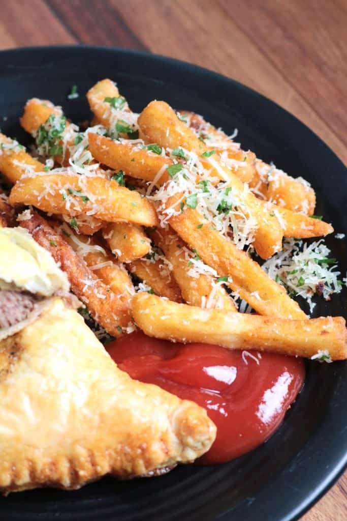 Baked Garlic Parmesan Fries.